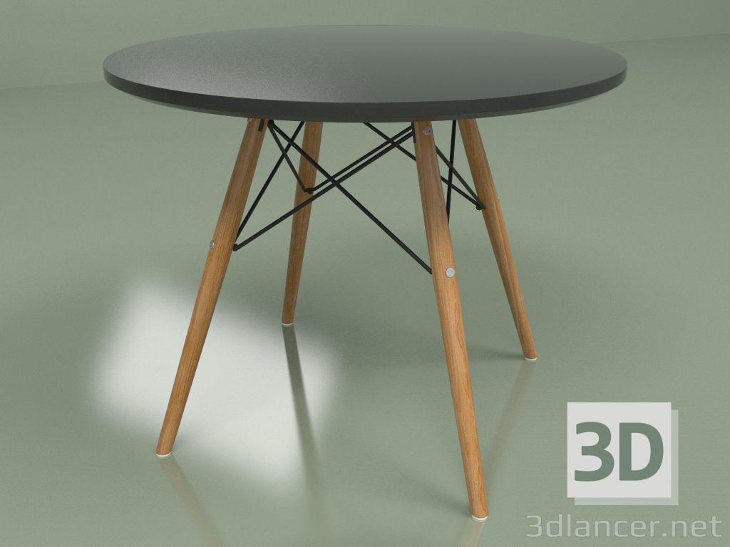 3d model Coffee table Eiffel diameter 60 (black) - preview