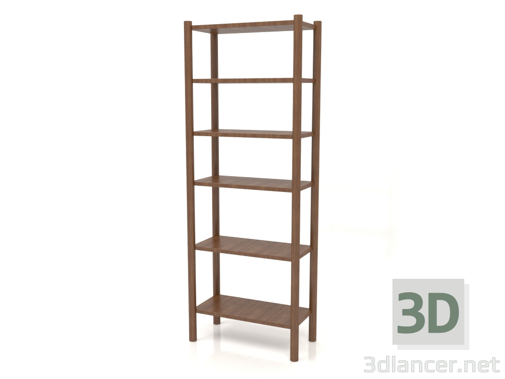 3d модель Стеллаж (600х300х1600, wood brown light) – превью