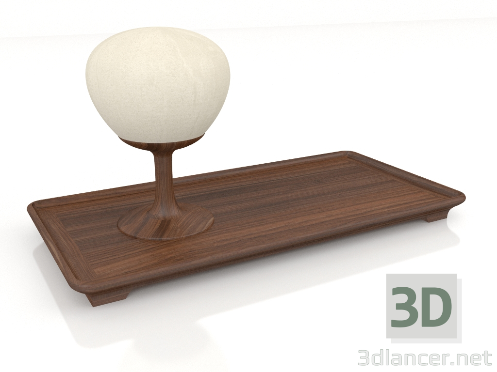 3d model Lámpara de mesa Alberi di Toscana (Olivo rectangular) - vista previa