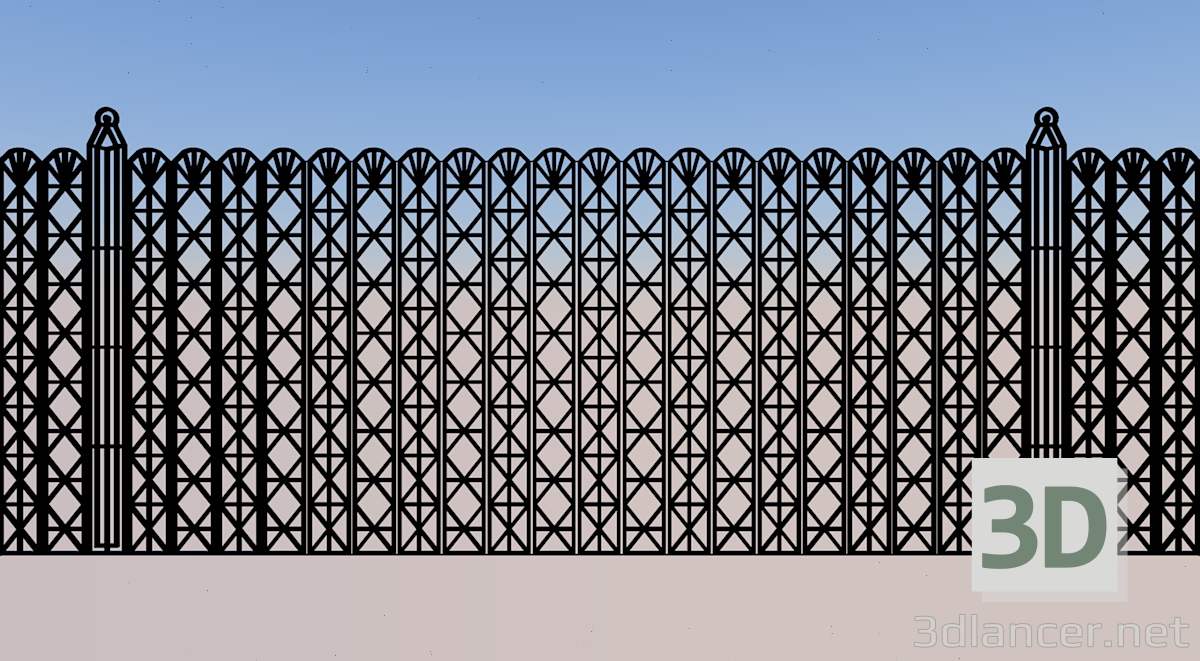 3d model Fence - preview