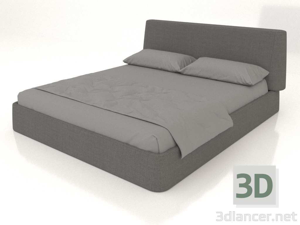 Modelo 3d Cama de casal Picea 1800 (cinza) - preview