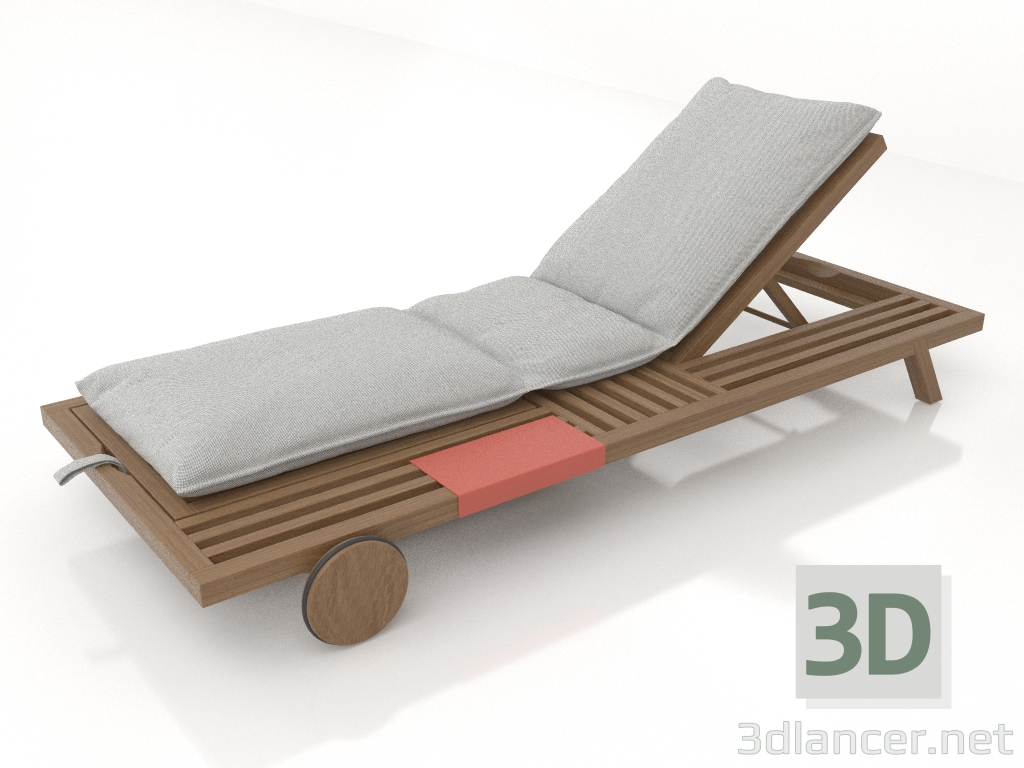 3d model Chaise longue (raised back) - preview