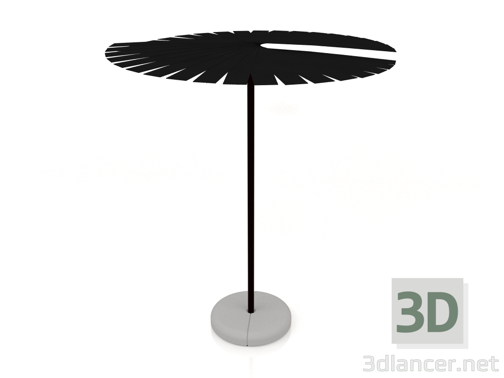 Modelo 3d Guarda-chuva dobrável (preto) - preview