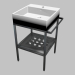 Modelo 3d Pia montada no tampo da mesa com console - 50x50 cm Termisto (CDTS6U5S) - preview