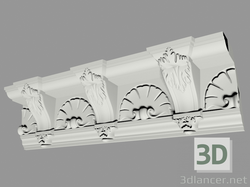 modello 3D Grondaia modellata (КФ42) - anteprima