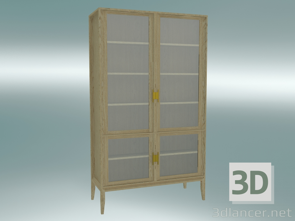 Modelo 3d Vitrine com fachadas em vidro (Light Oak) - preview