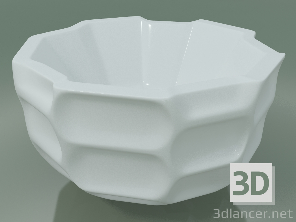 3d model Jarrón Ciotola Tortuga (Blanco) - vista previa