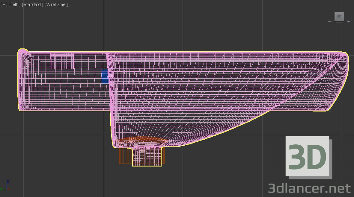 3d Умывальник прямоугольный модель купить - ракурс