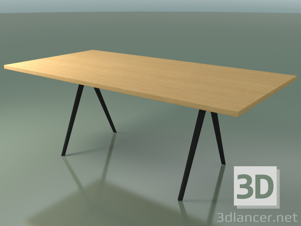 3d model Rectangular table 5433 (H 74 - 100x200 cm, legs 180 °, veneered L22 natural oak, V44) - preview