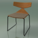 3d model Stackable chair 3711 (on a sled, with a pillow, Teak effect, V39) - preview