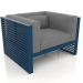 modello 3D Poltrona lounge (Grigio blu) - anteprima