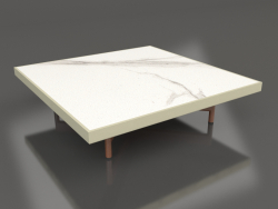 Table basse carrée (Or, DEKTON Aura)