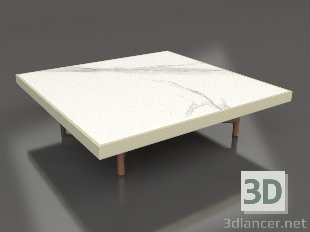 3D Modell Quadratischer Couchtisch (Gold, DEKTON Aura) - Vorschau