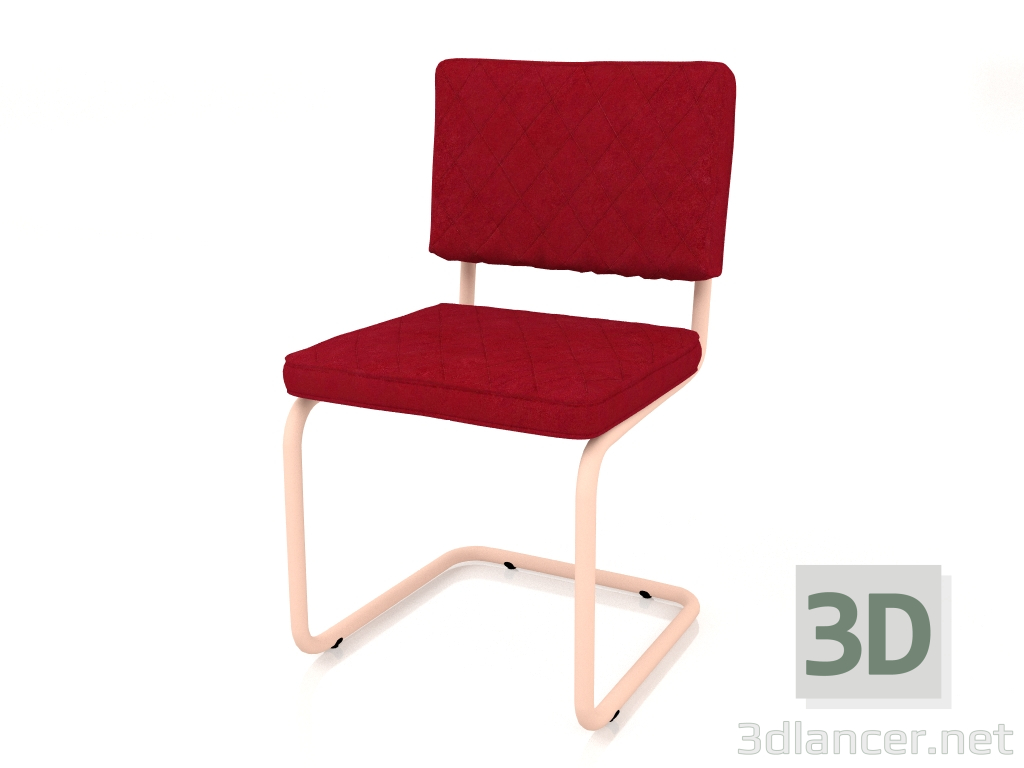 Modelo 3d Cadeira Diamante (Vermelho Real) - preview