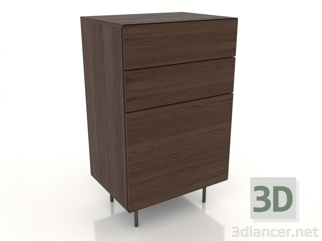 Modelo 3d Cômoda 4.600 mm (nogueira escura) - preview