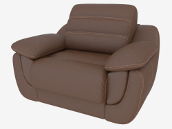 Fauteuil en cuir marron