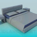 3d model Cama con mesas de - vista previa