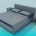 3d model Cama con mesas de - vista previa