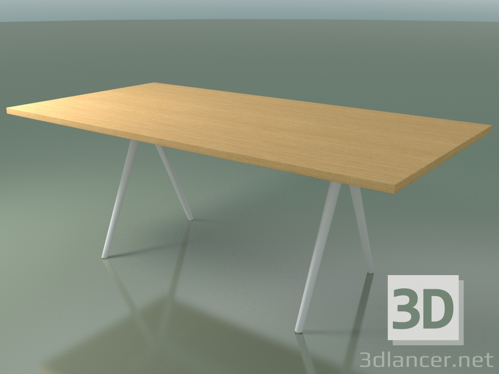 3d модель Стіл прямокутний 5433 (H 74 - 100x200 cm, ніжки 180 °, veneered L22 natural oak, V12) – превью