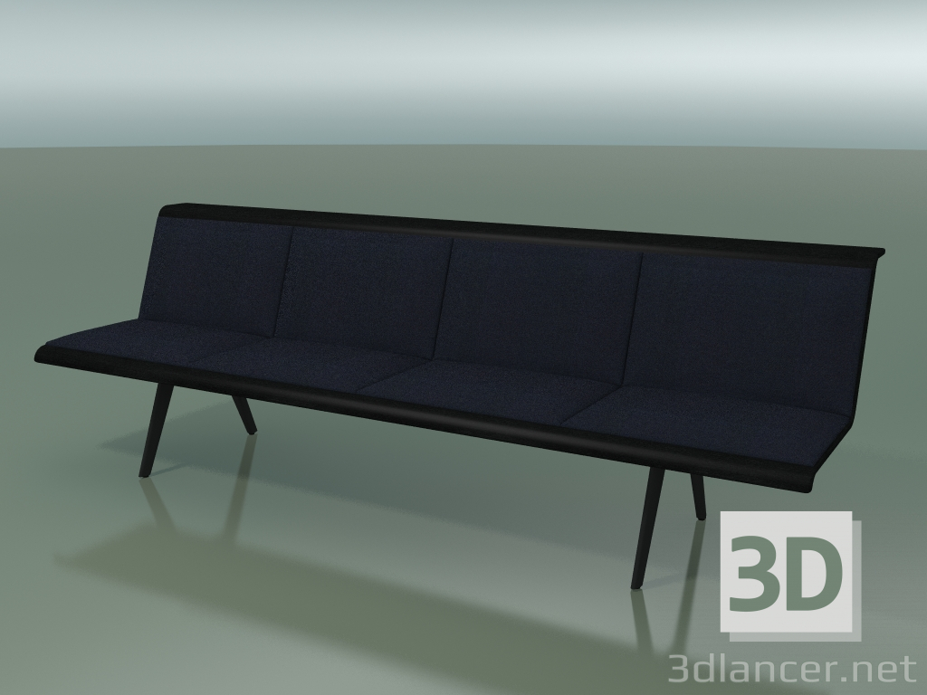 3d model Módulo central en espera 4500 (L 240 cm, negro) - vista previa