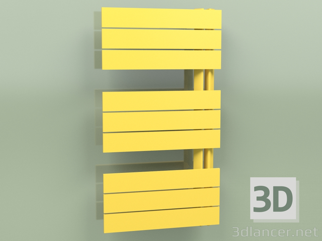 3d model Heated towel rail - Elato (830 x 450, RAL - 1012) - preview