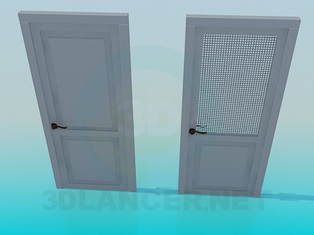 modèle 3D Porte avec une grille - preview