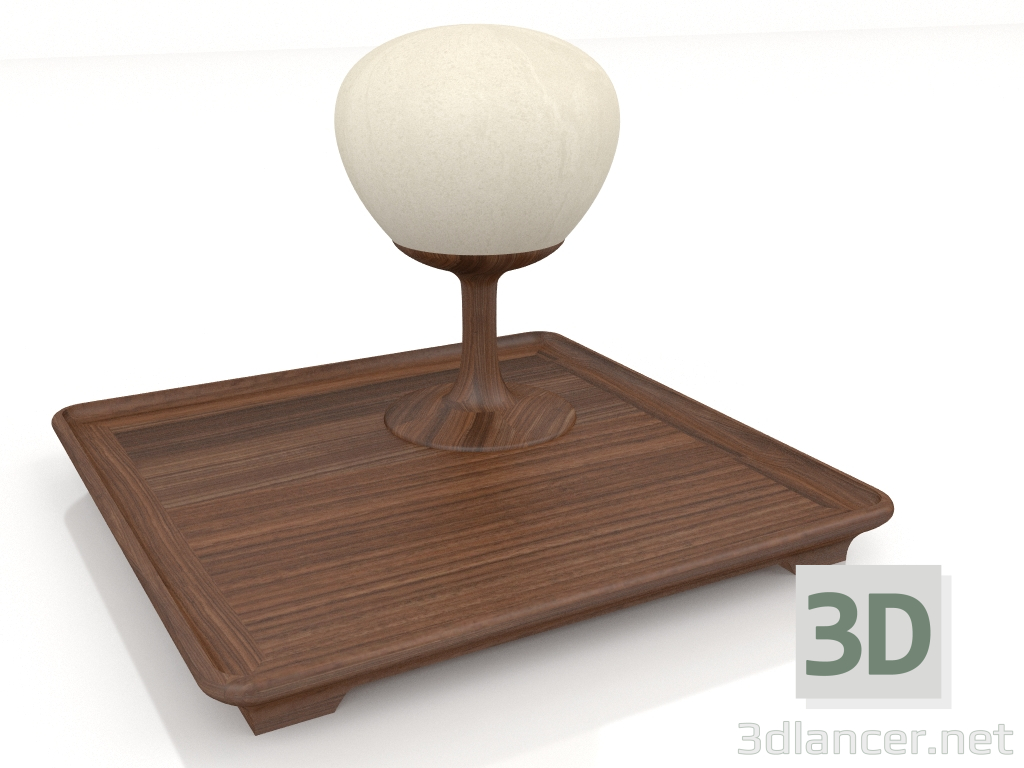 3d model Lámpara de mesa Alberi di Toscana (Cuadrado de olivo) - vista previa