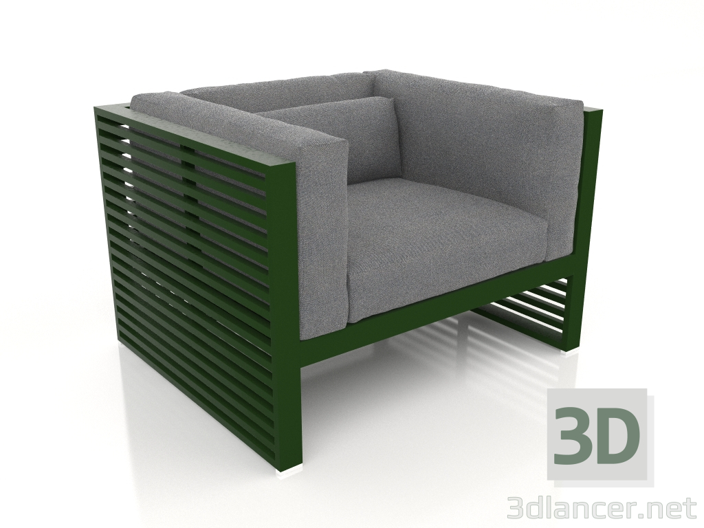 3D Modell Loungesessel (Flaschengrün) - Vorschau