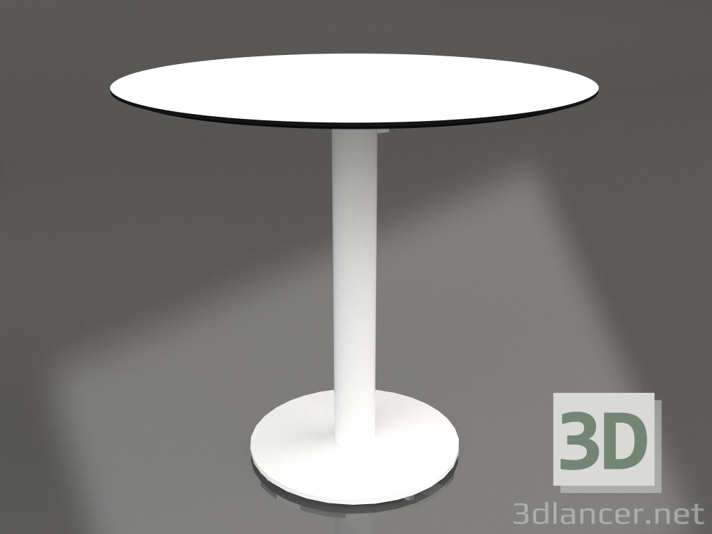 3d model Mesa de comedor sobre pata columna Ø80 (Blanco) - vista previa