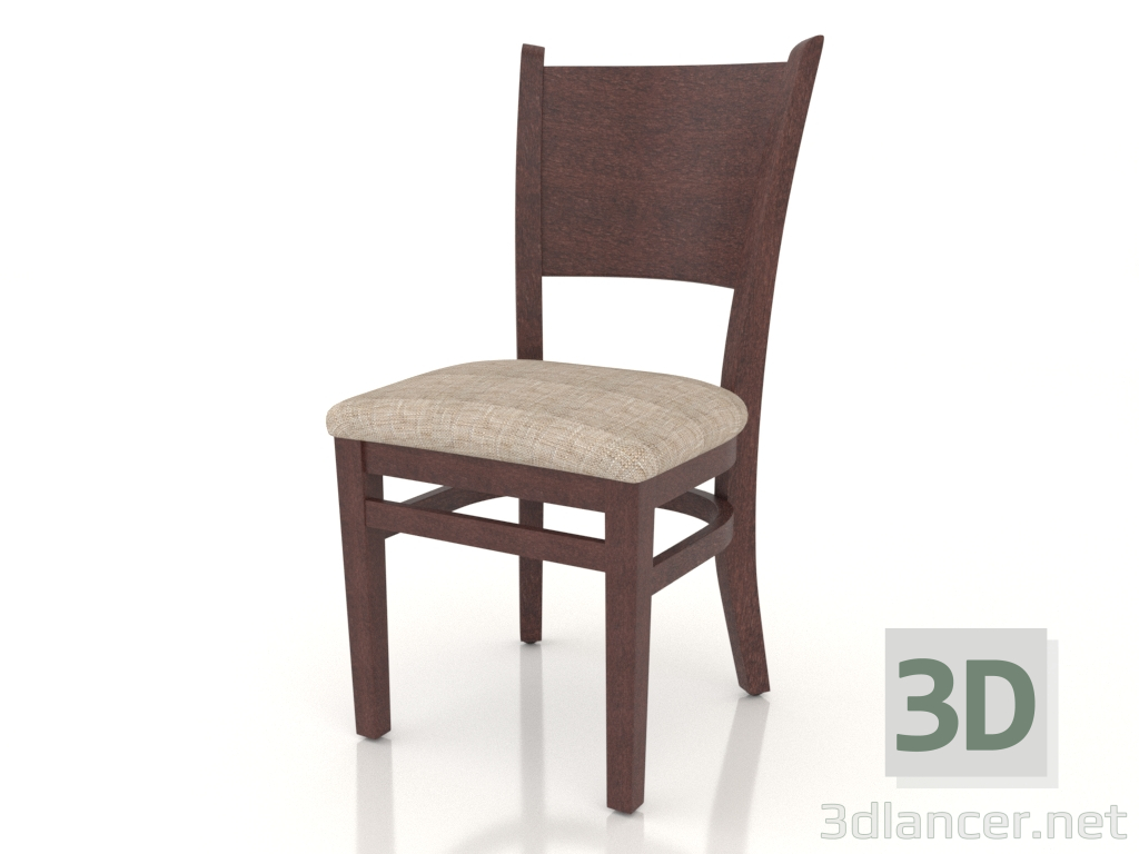 modèle 3D Chaise Bristol (noyer) - preview