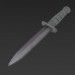 3d Combat Knife Low-Poly model buy - render