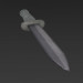 3d Combat Knife Low-Poly model buy - render