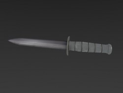 Couteau de combat Low-Poly