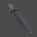 3d Combat Knife Low-Poly model buy - render