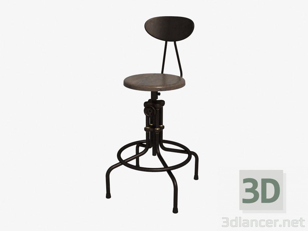 modello 3D Sgabello ISAAC (445.002 A) - anteprima