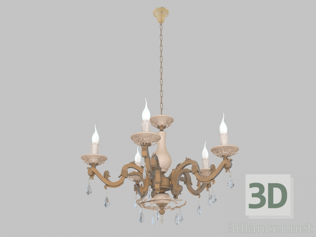 Modelo 3d Candelabro Porchelano (1090-5P) - preview