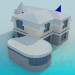 3d model Huge house - preview