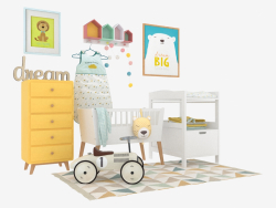 A set of children's furniture and accessories