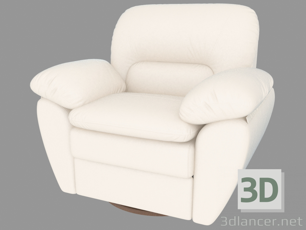 3d model Silla con relleno suave tapizada en piel auténtica. - vista previa