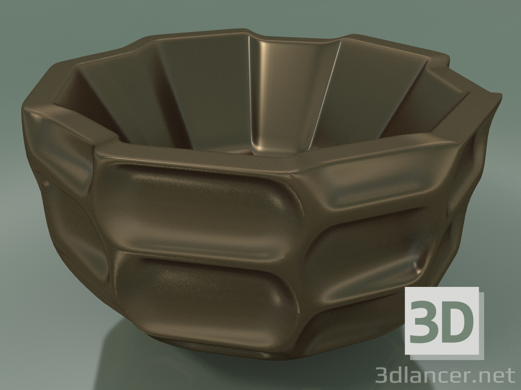 3D Modell Vase Ciotola-Schildkröte (Bronze) - Vorschau