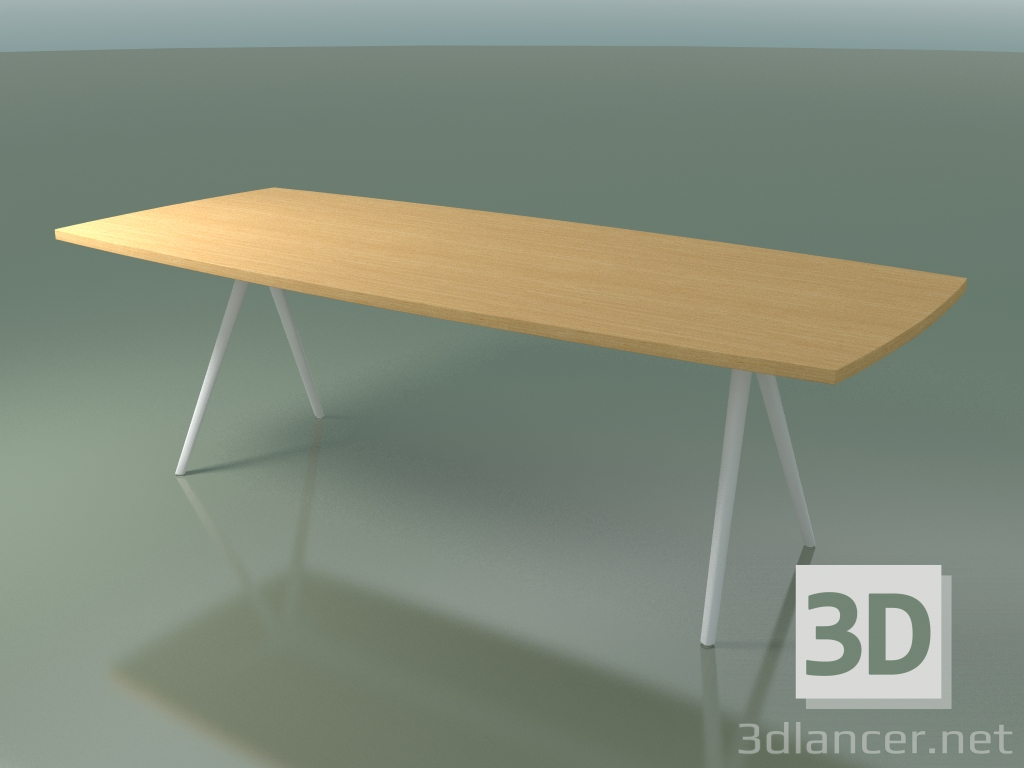 3d модель Стіл зі стільницею в формі мила 5434 (H 74 - 100x240 cm, ніжки 150 °, veneered L22 natural oak, V12) – превью