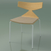 3d model Stackable chair 3710 (4 metal legs, with cushion, Natural oak, V12) - preview