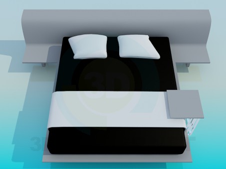 3D Modell Bett - Vorschau