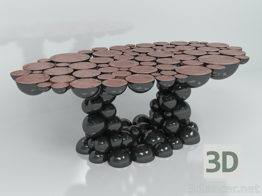 3d model Mesa Newton (negra) - vista previa