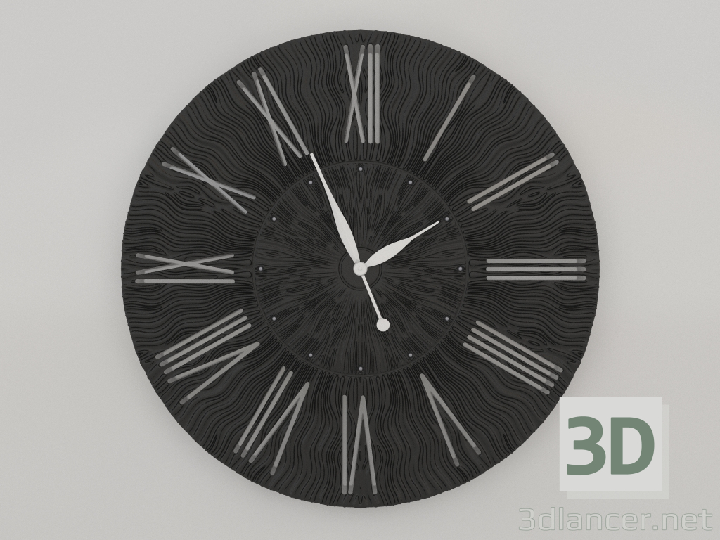 3d model Wall clock TWINKLE (black) - preview