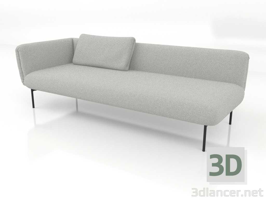 3D Modell Abschlusssofamodul 225 links (Option 1) - Vorschau