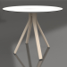 3d model Round dining table on column leg Ø90 (Sand) - preview