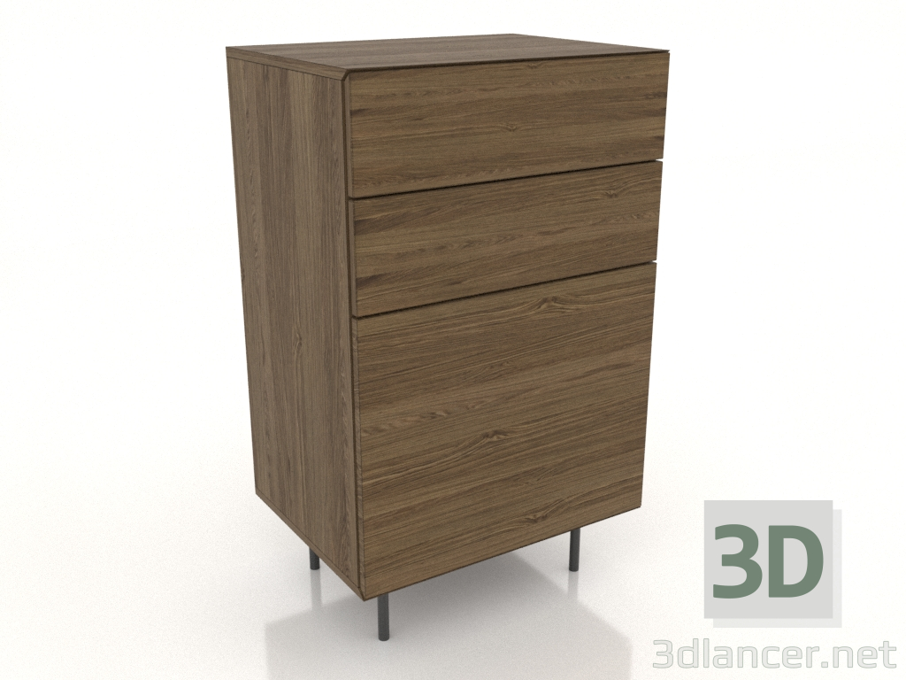 3d model Chest of drawers 4,600 mm (lightened ash walnut) - preview