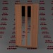 3d model Wardrobe 4-door - preview