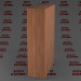 3d model Wardrobe 4-door - preview